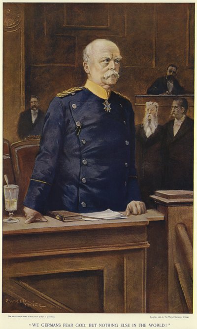 Otto von Bismarck während einer Rede im Reichstag von German School