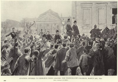 Ovationen für Otto von Bismarck beim Verlassen der Kanzlervilla von German School