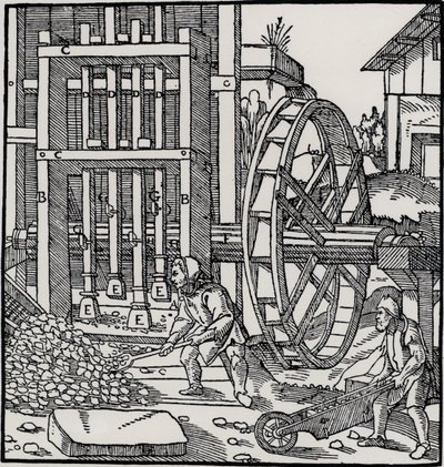 Überschüssiges Wasserrad, aus 