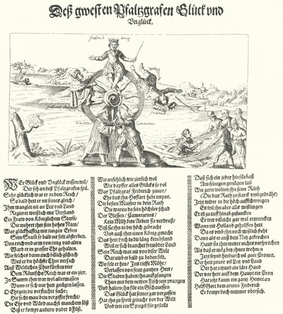 Pamphlet, das den Winterkönig Friedrich I. von Böhmen verspottet, 1621 von German School