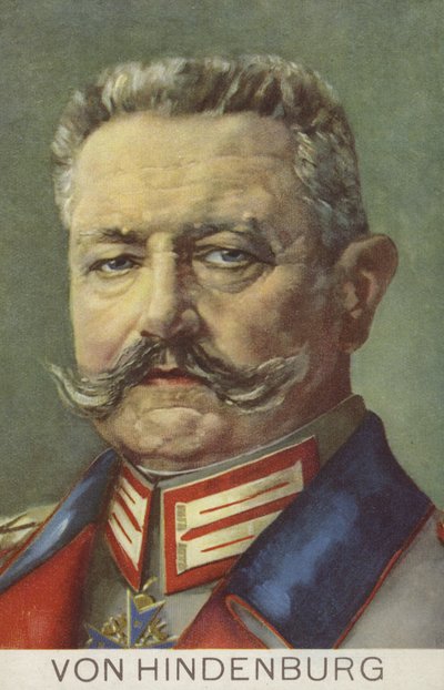 Paul von Hindenburg, deutscher Feldmarschall und Politiker von German School