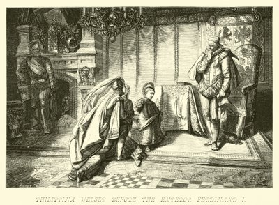 Philippina Welser vor Kaiser Ferdinand I. von German School