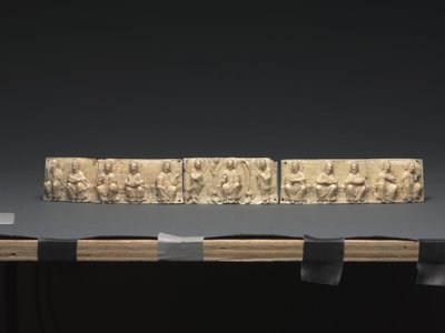 Plakette von einem tragbaren Altar: Christus und die Apostel, Niederrhein, 1050-1100 von German School