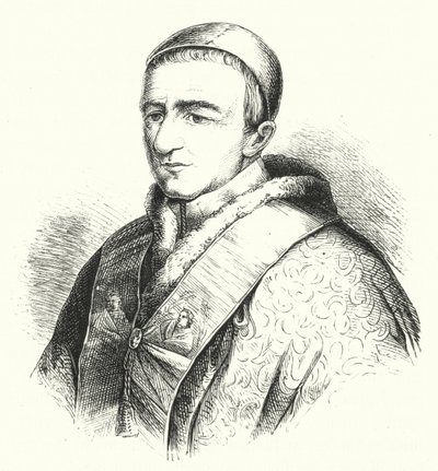 Papst Gregor XVI. (Stich) von German School