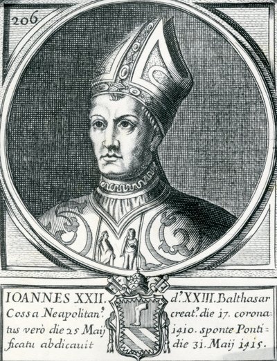 Porträt von Gegenpapst Johannes XXIII. (Stich) von German School