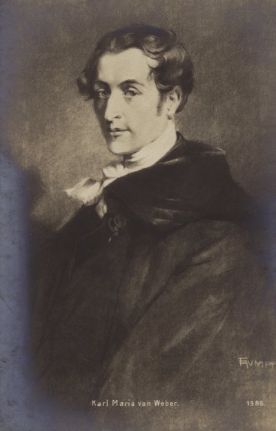 Porträt von Carl Maria von Weber von German School