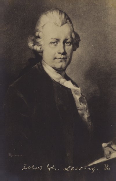Porträt von Gotthold Ephraim Lessing von German School