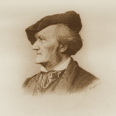 Porträt von Richard Wagner, graviert von Robert Reyher von German School