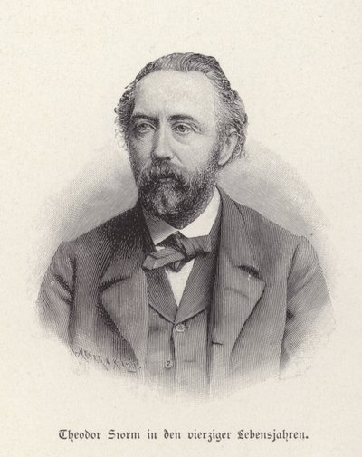Porträt von Theodor Storm von German School