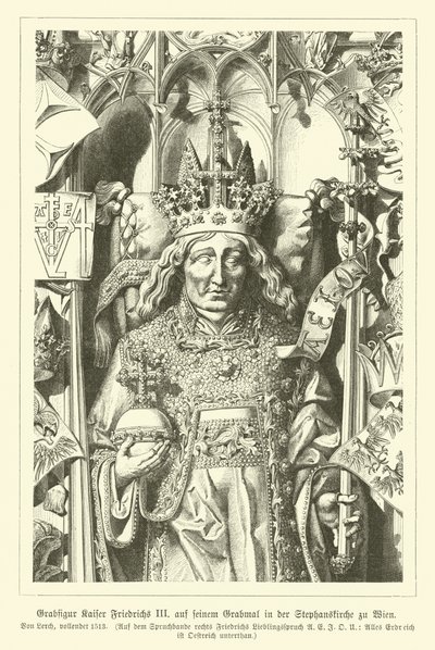 Porträt des Heiligen Römischen Kaisers Friedrich III., von seinem Grab im Stephansdom, Wien von German School