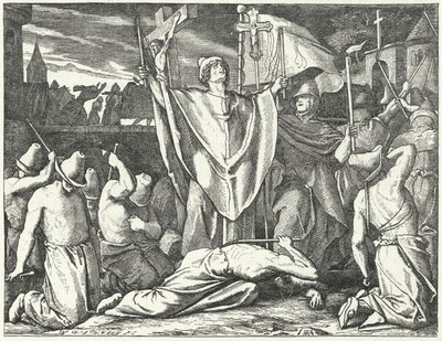Prozession einer Flagellantenbruderschaft (Gravur) von German School