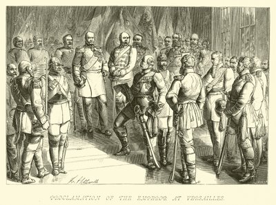 Proklamation des Kaisers in Versailles von German School