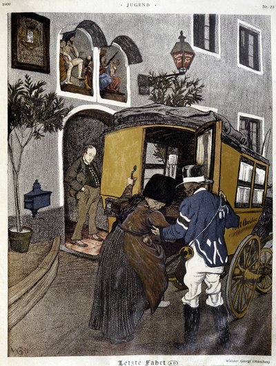 Öffentlicher Verkehr: Person auf einem Omnibus - in „Jugend“ von German School