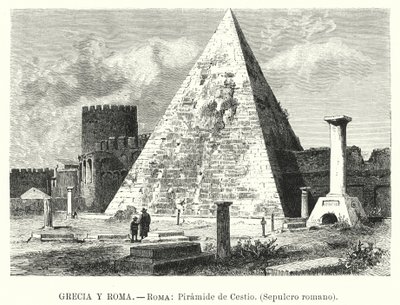 Pyramide des Cestius, Grab des Gaius Cestius, Rom von German School