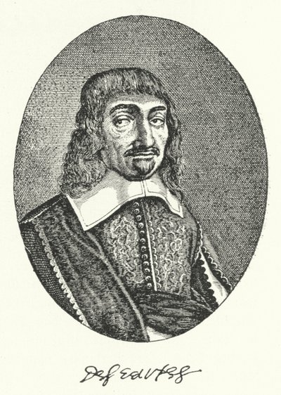 René Descartes, französischer Philosoph (Stich) von German School