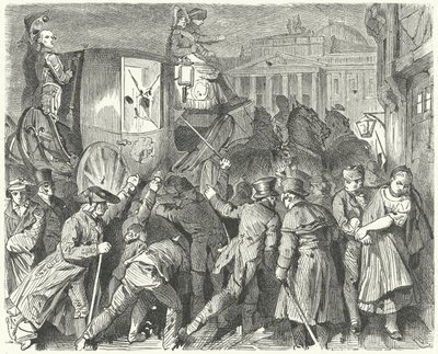 Aufstand des Volkes von Braunschweig gegen Herzog Karl II., 6. September 1830 von German School