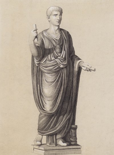 Römischer Mann in der Toga Praetexta von German School