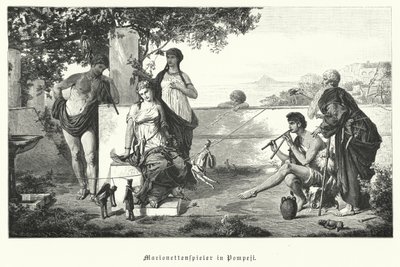 Römische Puppenspieler in Pompeji von German School