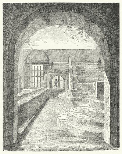 Ruinen des kleinen Theaters in Pompeji (Stich) von German School
