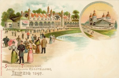 Sachsen- und Thüringer Handels- und Industrieausstellung in Leipzig, Deutschland von German School