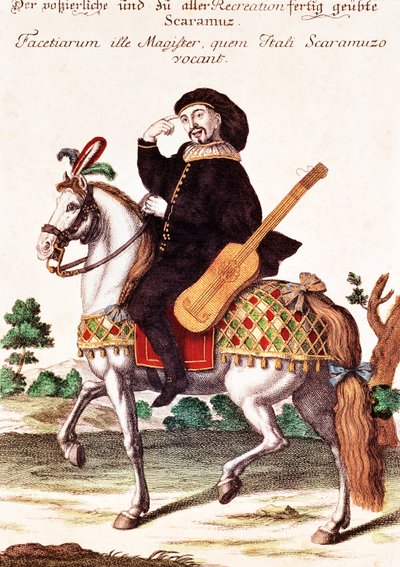Scaramouche zu Pferd von German School