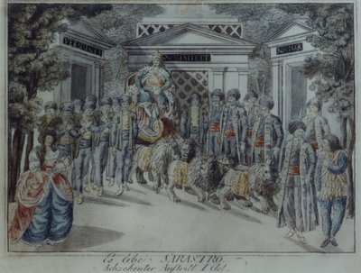 Szene aus Die Zauberflöte von Wolfgang Amadeus Mozart von German School