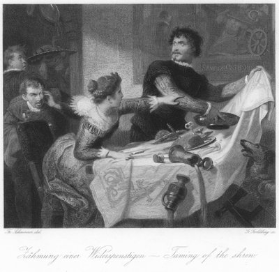 Szene aus Der Widerspenstigen Zähmung von German School