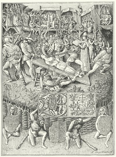 Szene aus einem mittelalterlichen Mysterienspiel von German School