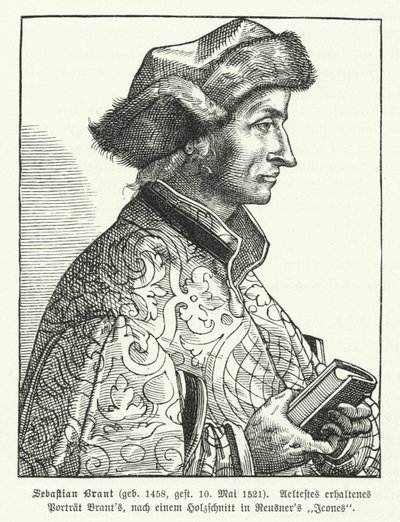 Sebastian Brant, deutscher Renaissance-Humanist und Satiriker von German School