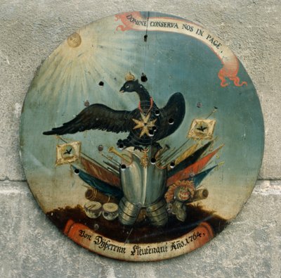 Schild eines preußischen Offiziers, 1764 von German School