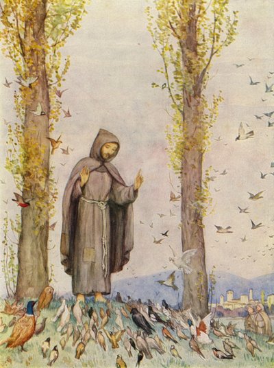 St. Franziskus predigt den Vögeln von German School