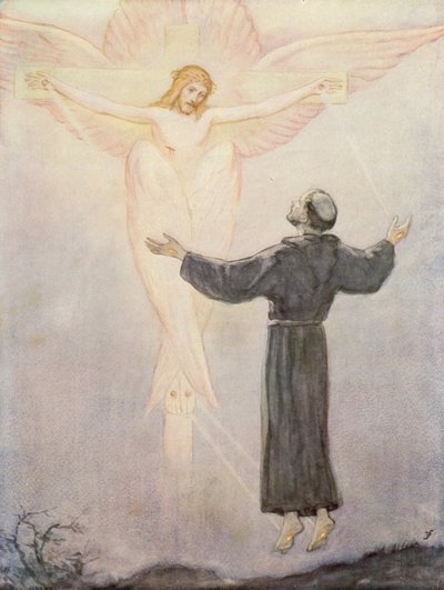 Der heilige Franziskus empfängt seine Stigmata von German School