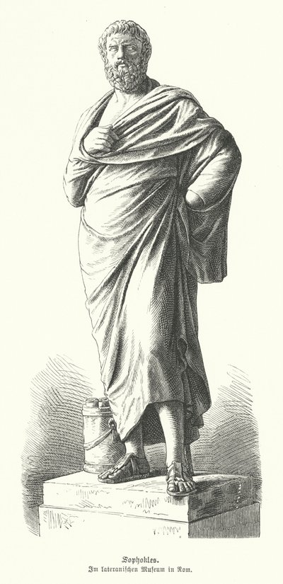 Statue von Sophokles, antiker griechischer Dramatiker von German School
