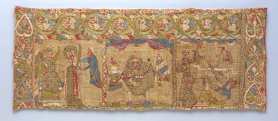 Stola mit dem Martyrium der hl. Katharina, Rheinland, ca. 1200 von German School