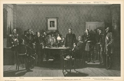 Kapitulationsverhandlungen in Donchery, Frankreich, 1.-2. September 1870 von German School