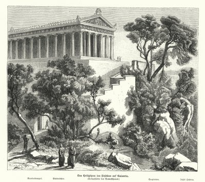 Tempel des Poseidon, Kalaureia, Griechenland, wo Demosthenes 322 v. Chr. Zuflucht suchte, bevor er Gift nahm von German School