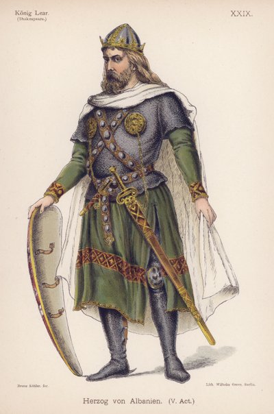 Der Herzog von Albany, aus Shakespeares König Lear von German School