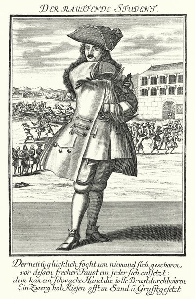 Der kämpfende Student (Stich) von German School
