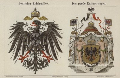 Der deutsche Reichsadler und das große kaiserliche Wappen von German School