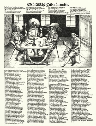 Die deutschen Tabaktrinker (Stich) von German School