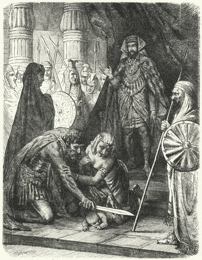Das Urteil Salomos (Stich) von German School