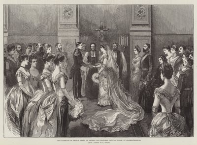 Die Hochzeit von Prinz Heinrich von Preußen und Prinzessin Irene von Hessen in Charlottenburg (Gravur) von German School