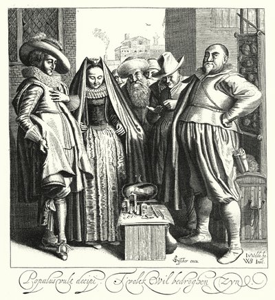 Der Quacksalber oder Charlatan (Gravur) von German School