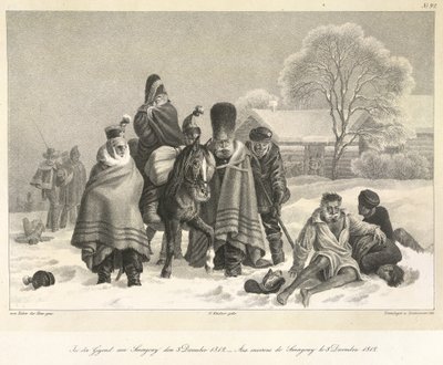 Der Rückzug aus Moskau, 3. Dezember 1812, Illustration aus 