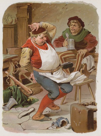 Der Tischlein-deck-dich, der Goldesel und der Knüppel aus dem Sack (Chromolithographie) von German School