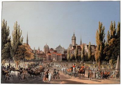 Die Messe von Leipzig. ca. 1810-20 (Gravur) von German School