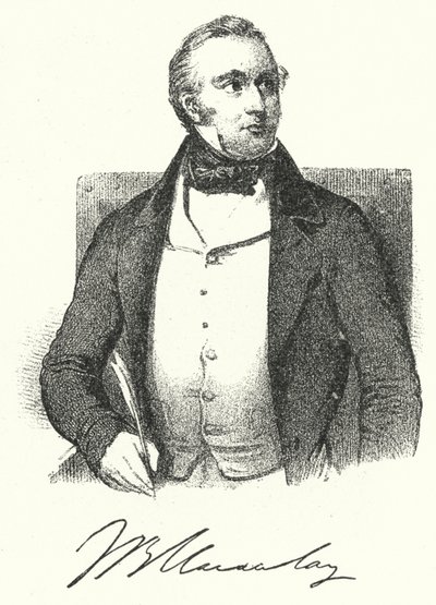 Thomas Babington Macaulay, britischer Historiker und Schriftsteller (Stich) von German School