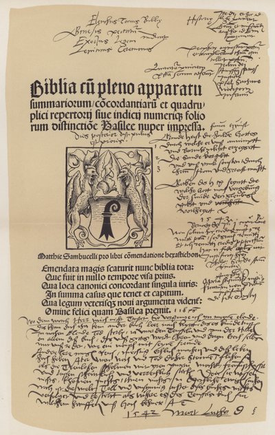 Titelseite aus Martin Luthers Bibel von German School