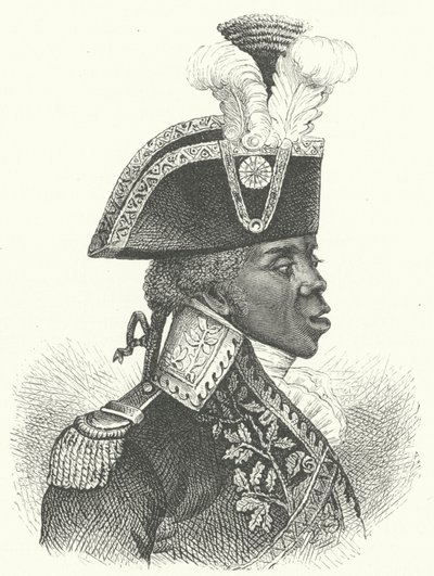 Toussaint Louverture, Anführer der haitianischen Revolution (Stich) von German School