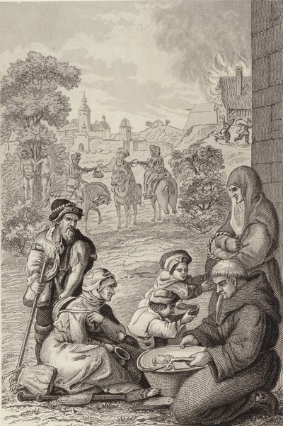 Reisende auf der Straße von German School